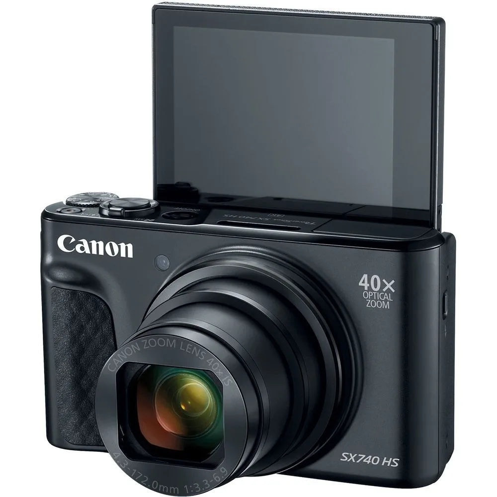 Canon PowerShot SX740 HS Digital Camera, 40x Optical Zoom, 4K Video, Black (International Version)