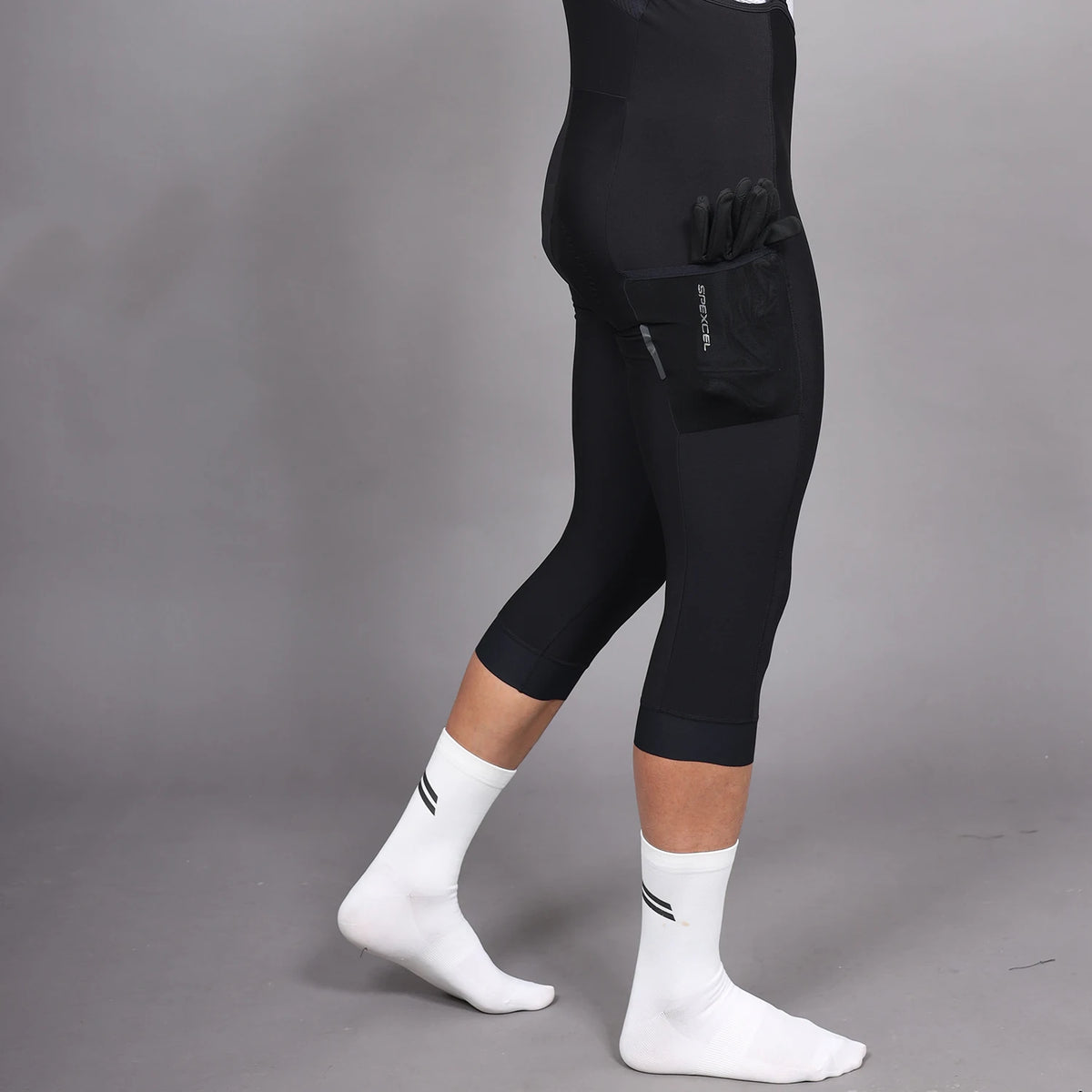 SPEXCEL2021 NEW TOP QUALITY Cargo 3/4 Bib Pants Thermal Fleece Bib Shorts With Side Pocket New High Density Pad More comfortable