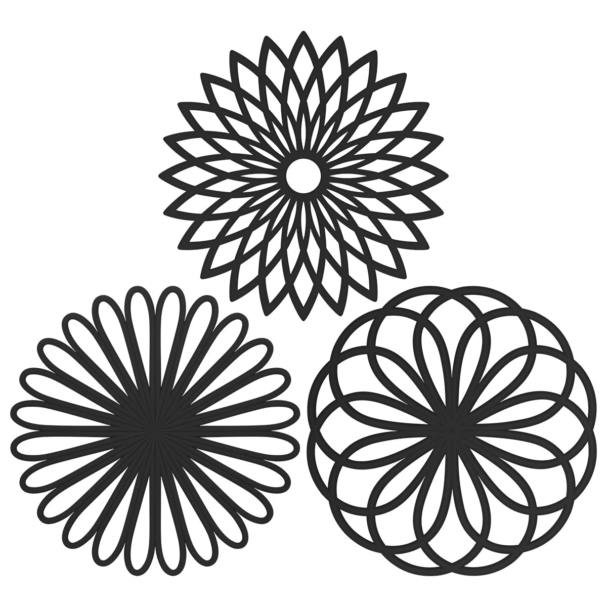New Silicone Trivet Mat Geometric Flower Woven Pads Durable Insulated Non Slip Heat Resistance Placemat Table Protect Decoration
