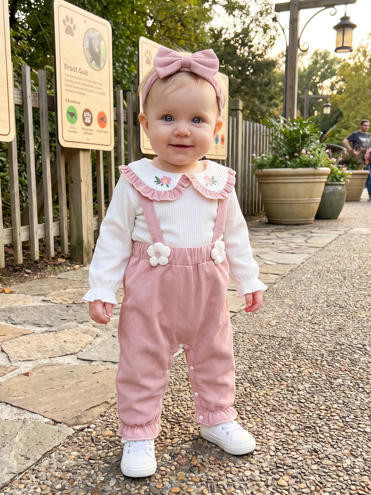Girl Fall Winter Baby Girl Doll Collar Long Long-Sleeve-Romper Fall Winter 2 Pcs Baby Winter Baby Girl Fall