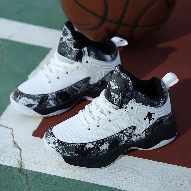 2025 Basketball Shoes for Kids Sneakers New Boys Brand Thick Sole Non-slip Children Sports Shoes Child Boy Basket Trainer Shoes