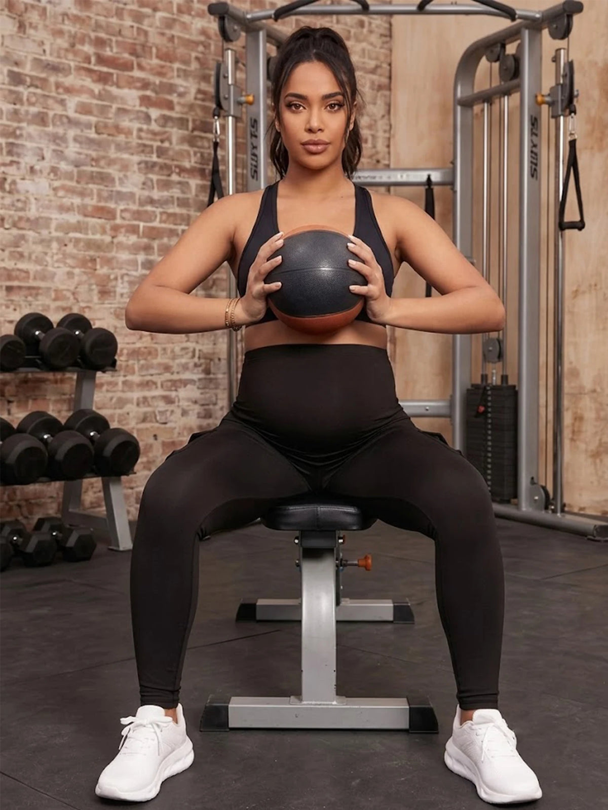 Maternity Clothing Leggings with Pockets Yoga Sports Pants Autumn Women's Casual Stretch Maternity Pants