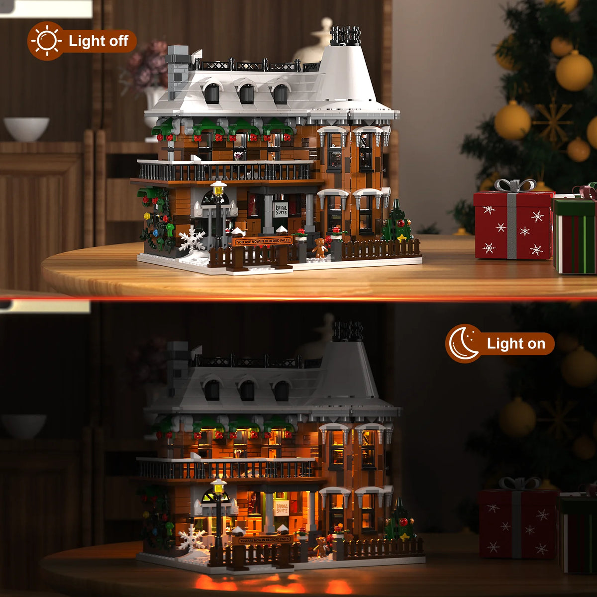 Wonderful Life House Building Block Set Castle Apartment Model Collection Christmas Decoration Brick Toy for Adults Holiday Gift