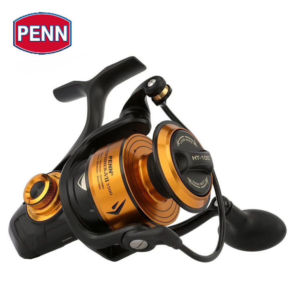 Penn Spinfisher VII Spinning Fishing Reel 3500/5500/6500/7500/8500/10500 HT-100 Carbon Fiber Drag Washers Spinning Wheel