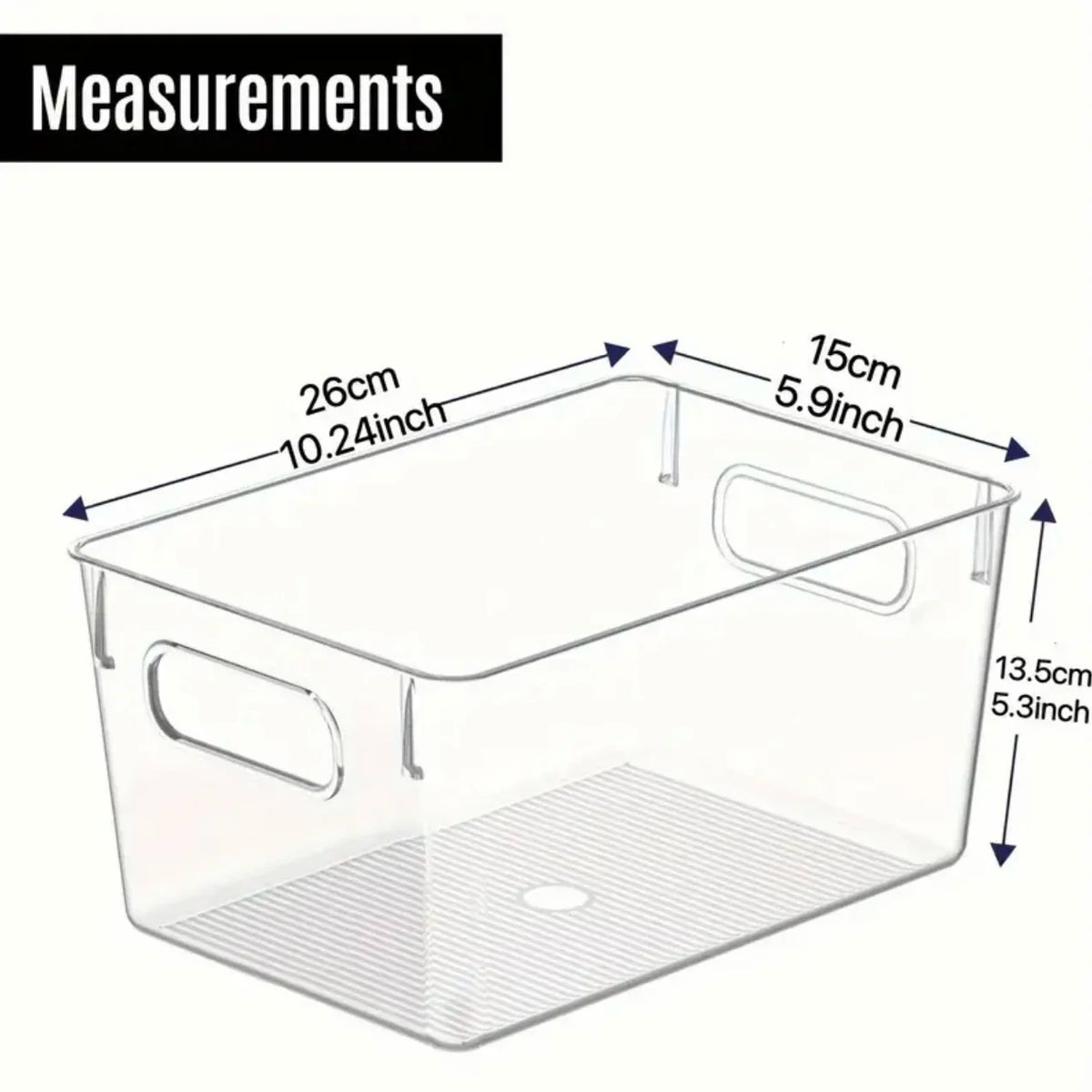 4 Pack Clear Plastic Storage Bins, Pantry Organizers and Storage Containers Fridge Organizer Bins Kitchen Cabinet Organizer