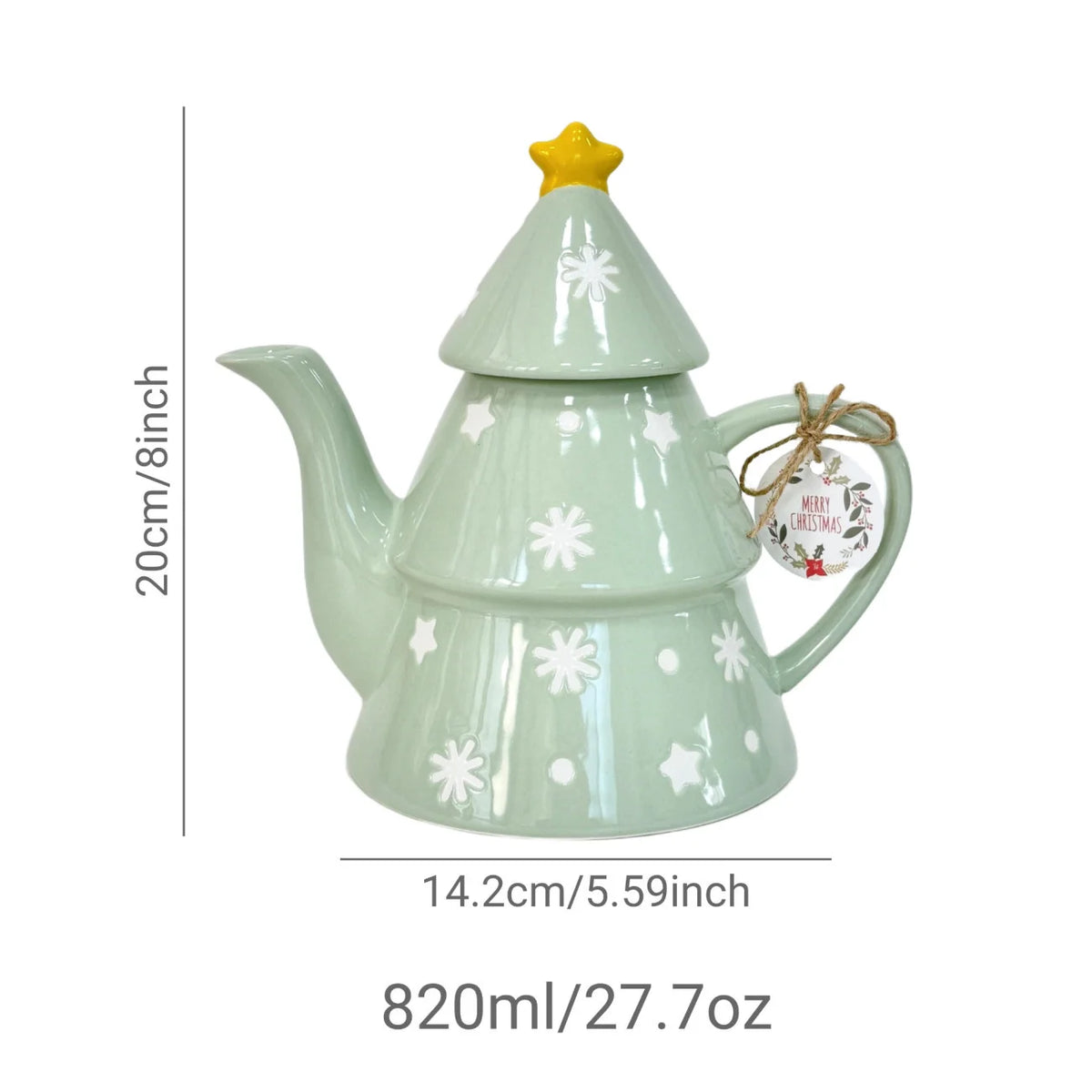 Ceramic Christmas Coffee Mug Cup Teapot Tree Plate Candy Dish Cake Tray Nordic Party Kitchen Tableware Drinkware Gift Decor