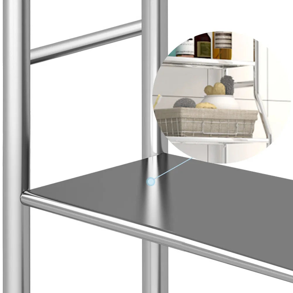 Over Toilet Storage Shelf,2/3-Tier Freestanding Over The Toilet Storage,Metal Bathroom Shelves with Paper Holder and Removable