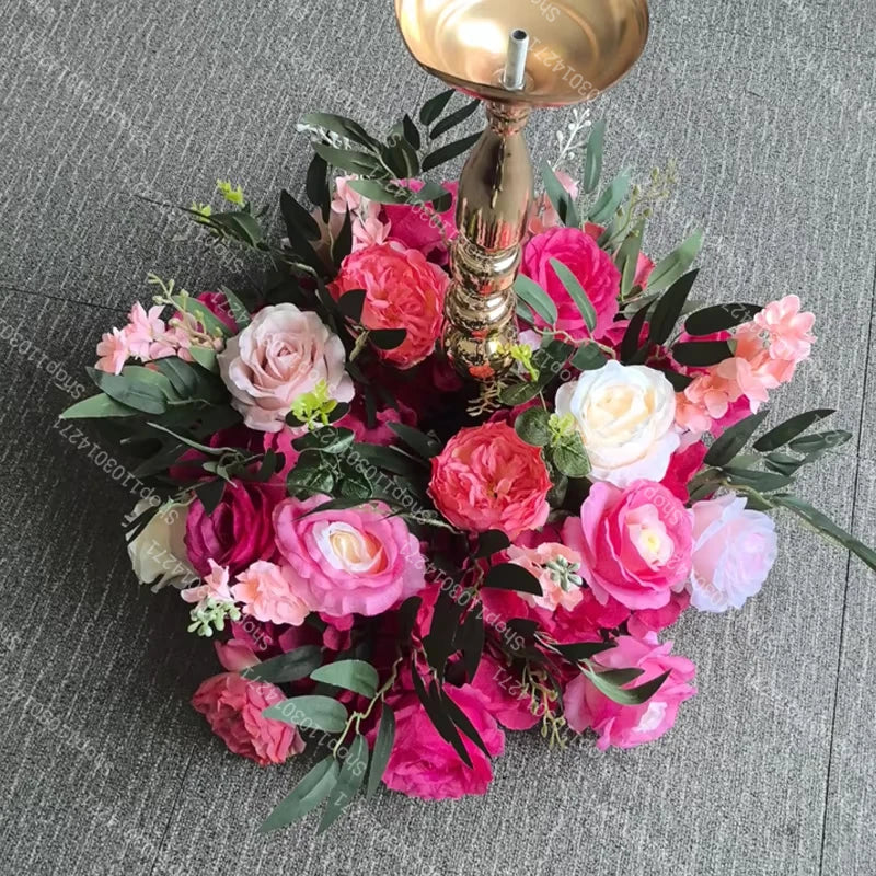 70/50/40/30/20cm New Wedding Table Centerpiece Flower Wreath, Candlestick Decor, Rose, Green Leaf, Floral Arrangement, Christmas