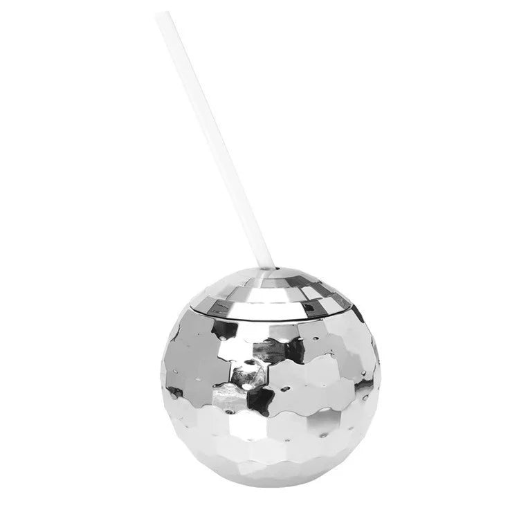 Disco Ball Cup Electroplated Round Plastic Drink Tumbler Party Centerpiece Bar Decor For Teens Women Kids Christmas Birthday