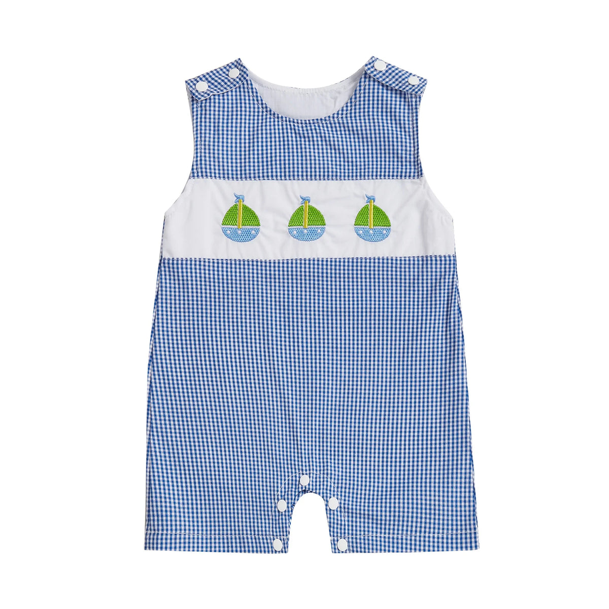 New Baby Boy Romper Cute Embroidered Sleeveless Buttons Short Jumpsuits 2026 Summer Toddler Overalls 0-18M