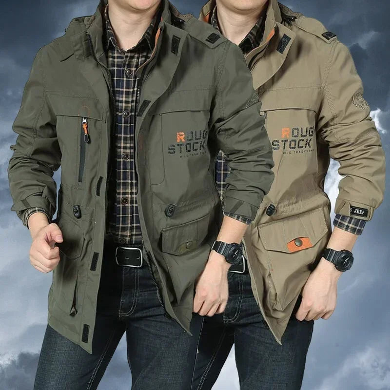 Autumn Male Outdoor Casual Charge Clothes Middle-aged Jacket Large Size Waterproof Breathable Men's Jacket Motorcycle Jackets