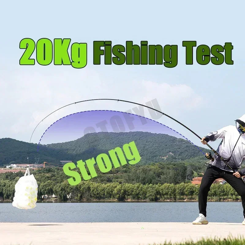 2.1m-4.5m Telescopic Fishing Rod Travel Surf Rod Spinning Power 10-250g Distance Throwing Pole High Carbon Baitcasting Rod