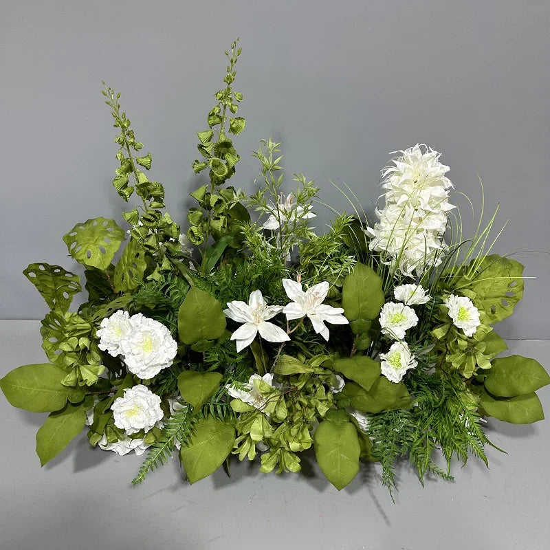 Simulation Wedding Silk Flower Earth Row Flower High Flower Stage Wedding Road Huide Event Party Layout Floor Flower Arrangement