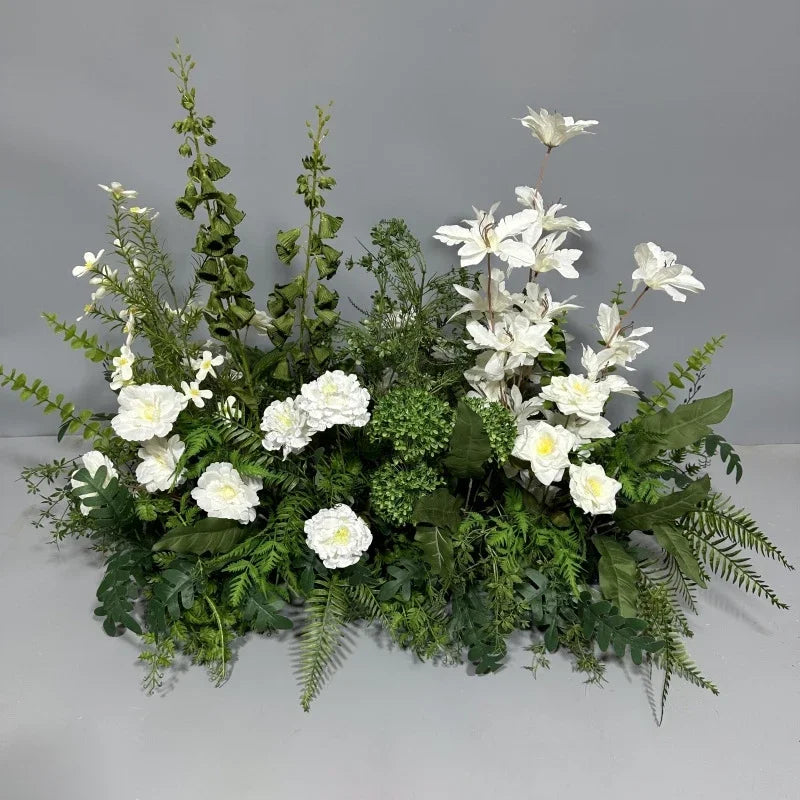 Simulation Wedding Silk Flower Earth Row Flower High Flower Stage Wedding Road Huide Event Party Layout Floor Flower Arrangement
