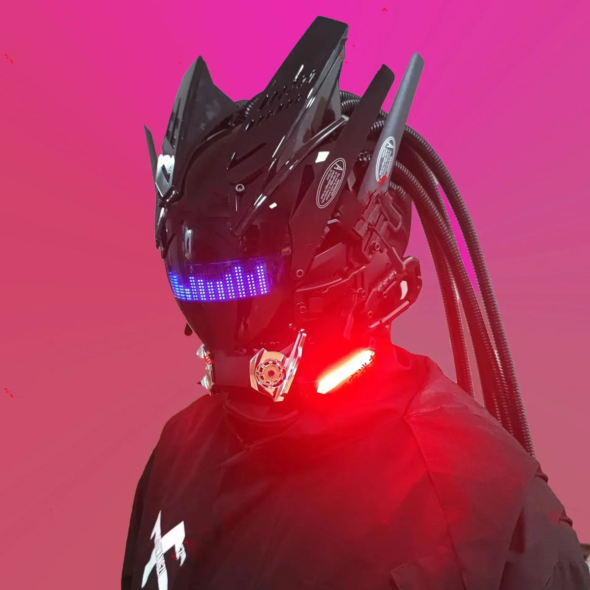 Cyberpunk Helmet Shinobi Mask Robot Samurai Mask Cosplay Techwear Cyber Punk Hi-Tech Helmet Armor Futuristic Toys Christmas Gift