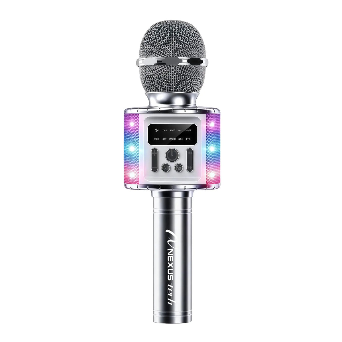 Wireless Bluetooth 5.2 Karaoke Microphone Portable Speaker Voice Changer RGB LED Premium Party Entertainment Singing Machine TWS Kids Adults Gift