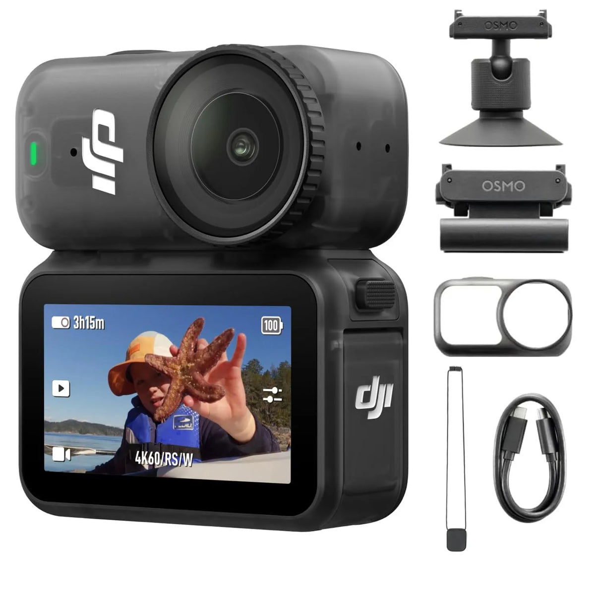 DJI Osmo Nano Action Camera Standard Combo 64GB/128GB, Refurbished, Fully Tested,Used・Like New