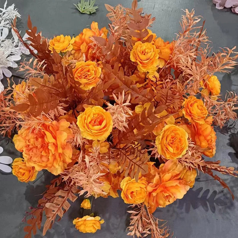70/50/40/30/20cm New Wedding Table Centerpiece Flower Wreath, Candlestick Decor, Rose, Green Leaf, Floral Arrangement, Christmas