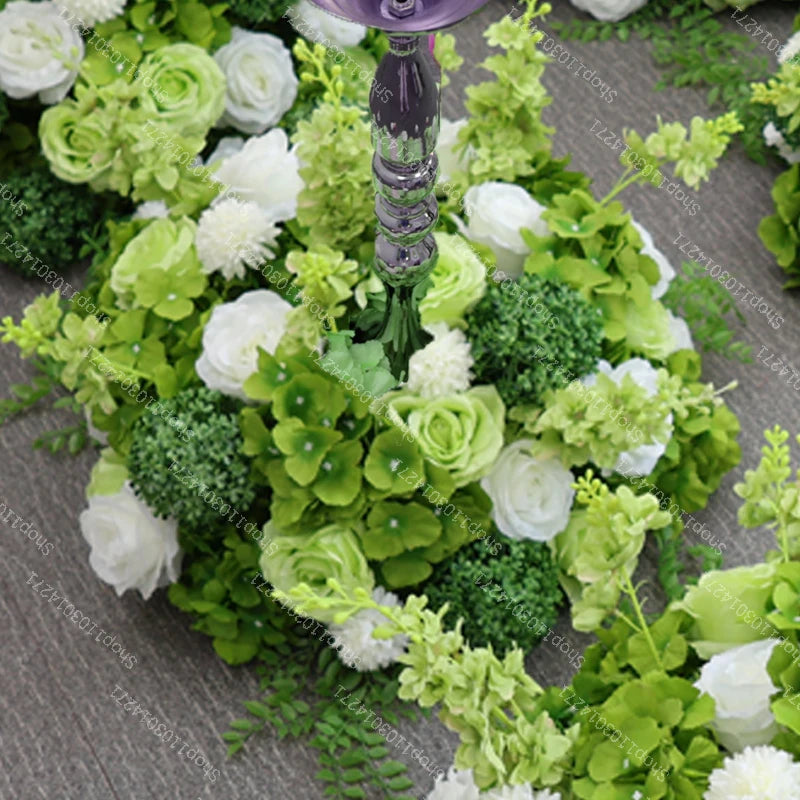 70/50/40/30/20cm New Wedding Table Centerpiece Flower Wreath, Candlestick Decor, Rose, Green Leaf, Floral Arrangement, Christmas
