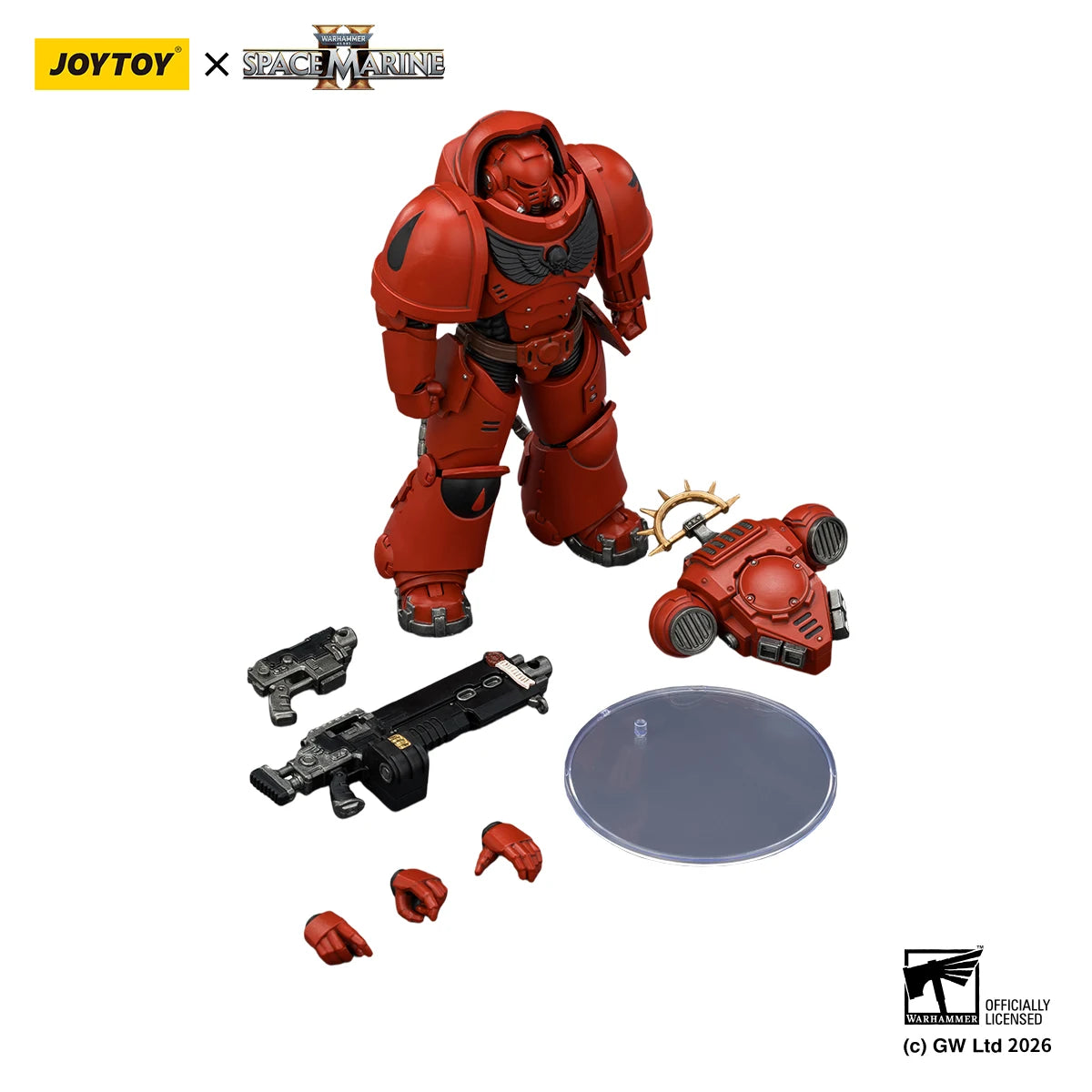 JOYTOY Warhammer 40,000 1/18 Action Figure Game Edition Blood Angels Heavy Intercessor Anime Military Model