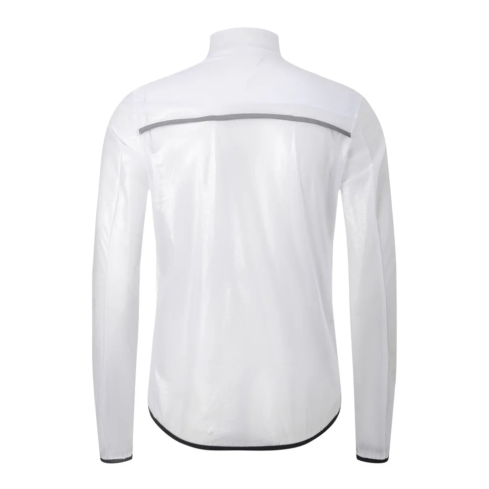 Hiserwa Ultralight Cycling Rain Jacket Waterproof Windproof Reflective Bike Jacket Breathable Packable Outdoor Riding Hiking