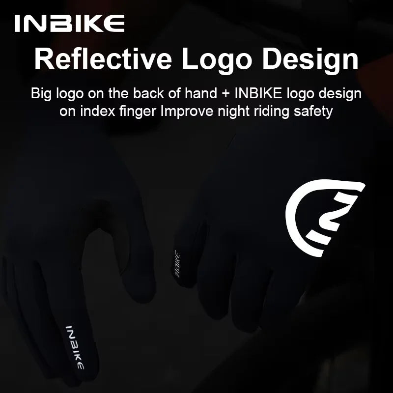INBIKE Autumn Winter Thermal Bicycle Gloves Touch Screen Men Women MTB Road BikeGloves Sports Fitness Outdoor Cycling Gloves
