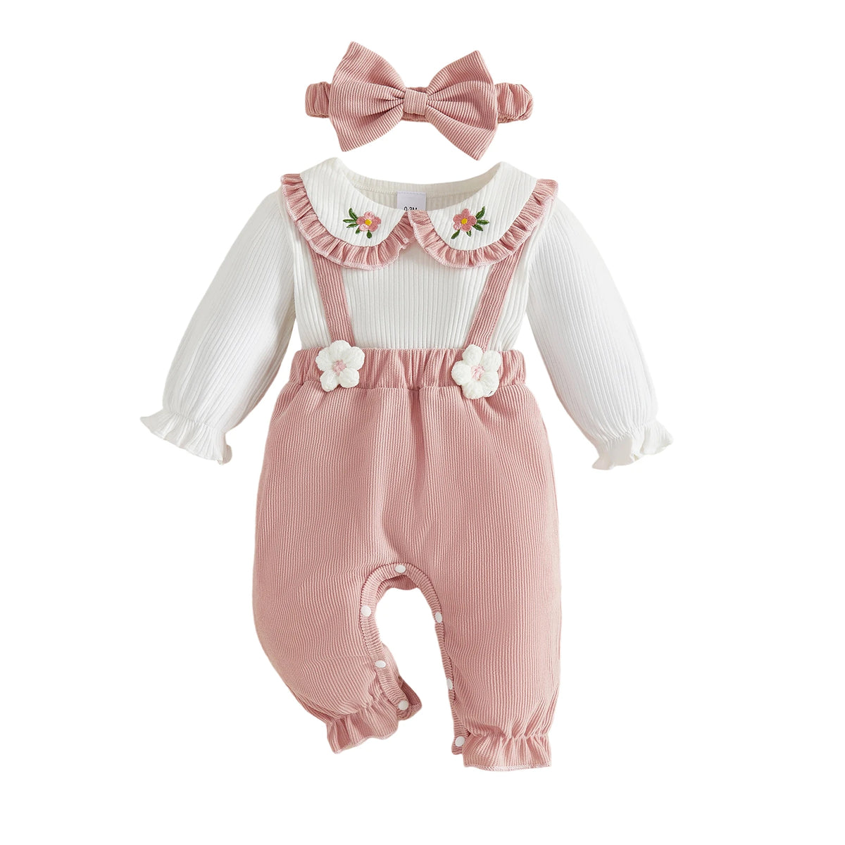Girl Fall Winter Baby Girl Doll Collar Long Long-Sleeve-Romper Fall Winter 2 Pcs Baby Winter Baby Girl Fall