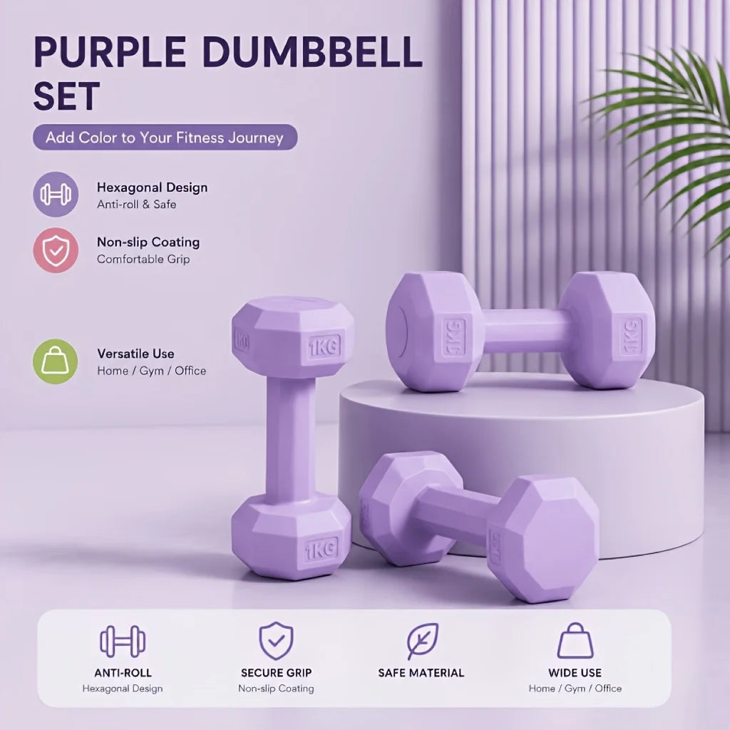 Women's Multifunctional Dumbbell Set - Perfect for Home and Gym Workouts, Arm Training and Yoga - Durable PP Material, Mixed Colors