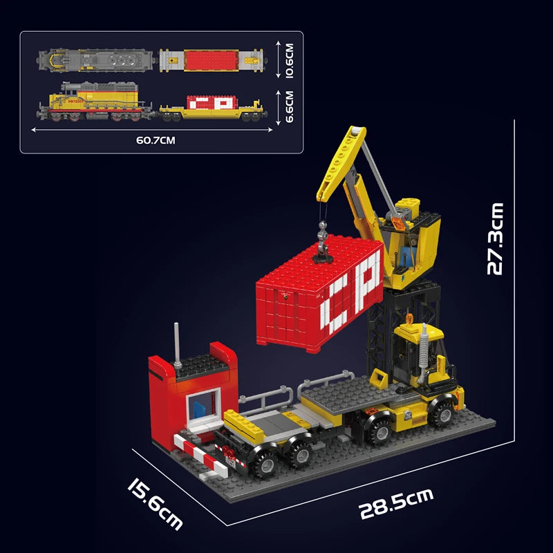 Mould King 12027 Technical Train Toys The Motorized EMD SD40-2 Diesel Locomotive Building Block Brick Set Kids Christmas Gift