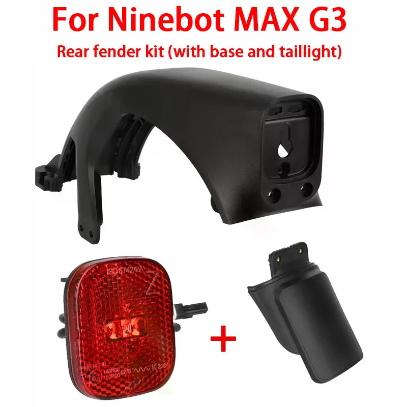 Electric Scooter Original Rear Fender Tail Light Kit for Segway Ninebot MAX G3 Rear Wheel Support Plastic Cover Accessories