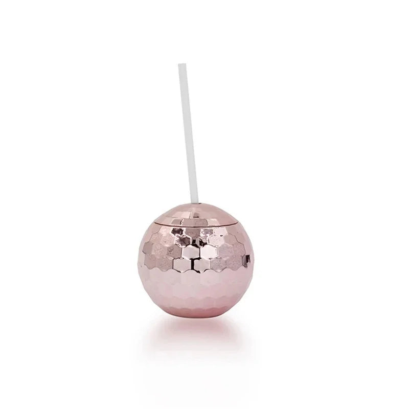 Disco Ball Cup Electroplated Round Plastic Drink Tumbler Party Centerpiece Bar Decor For Teens Women Kids Christmas Birthday