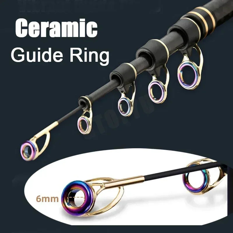 2.1m-4.5m Telescopic Fishing Rod Travel Surf Rod Spinning Power 10-250g Distance Throwing Pole High Carbon Baitcasting Rod