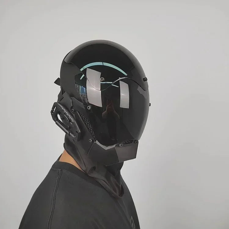 Cyberpunk Helmet Shinobi Mask Robot Samurai Mask Cosplay Techwear Cyber Punk Hi-Tech Helmet Armor Futuristic Toys Christmas Gift