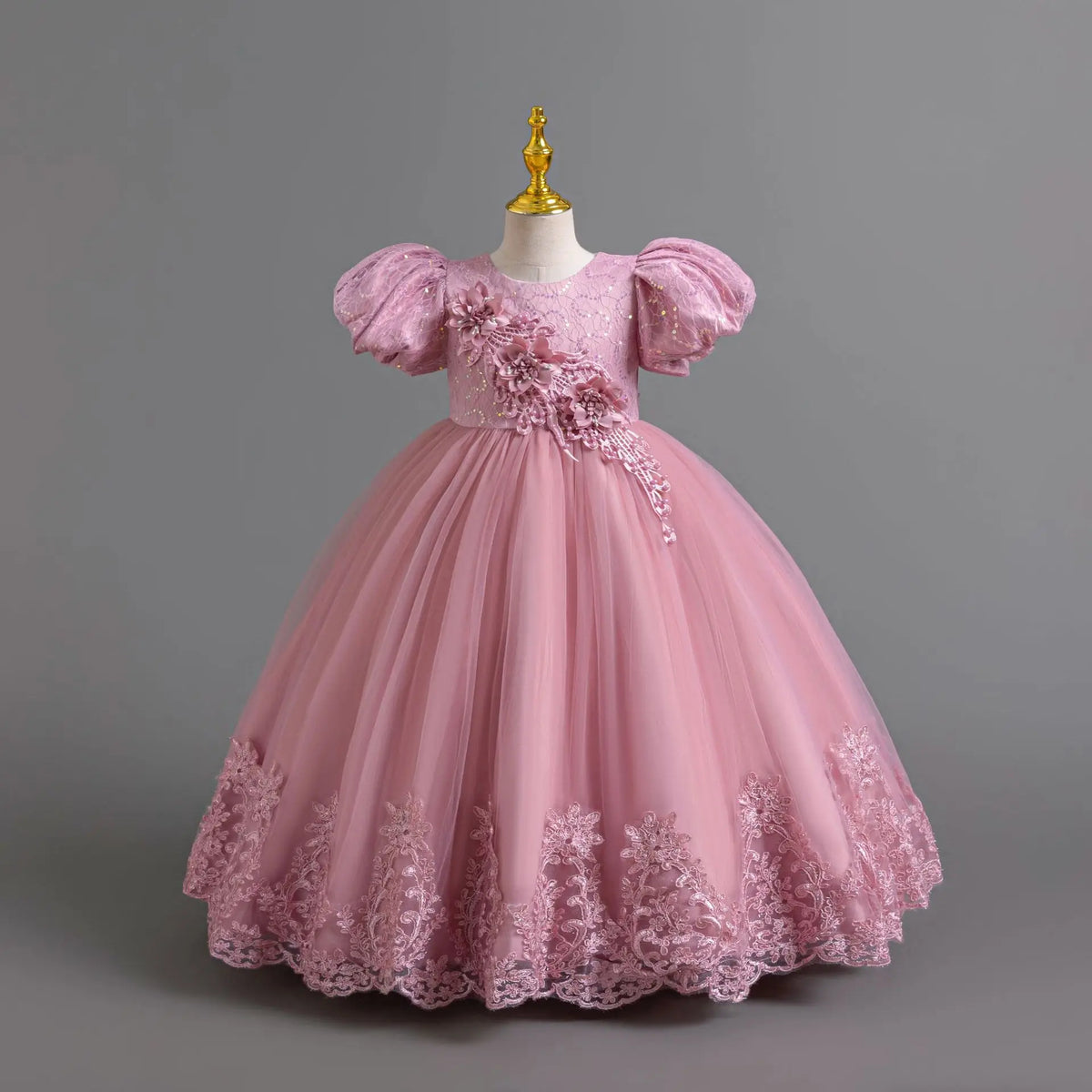 Girls Long Elegant Dresses Christmas Children's Evening Party Prom Red Clothing New Year Clothes 3 7 11 12 Years
