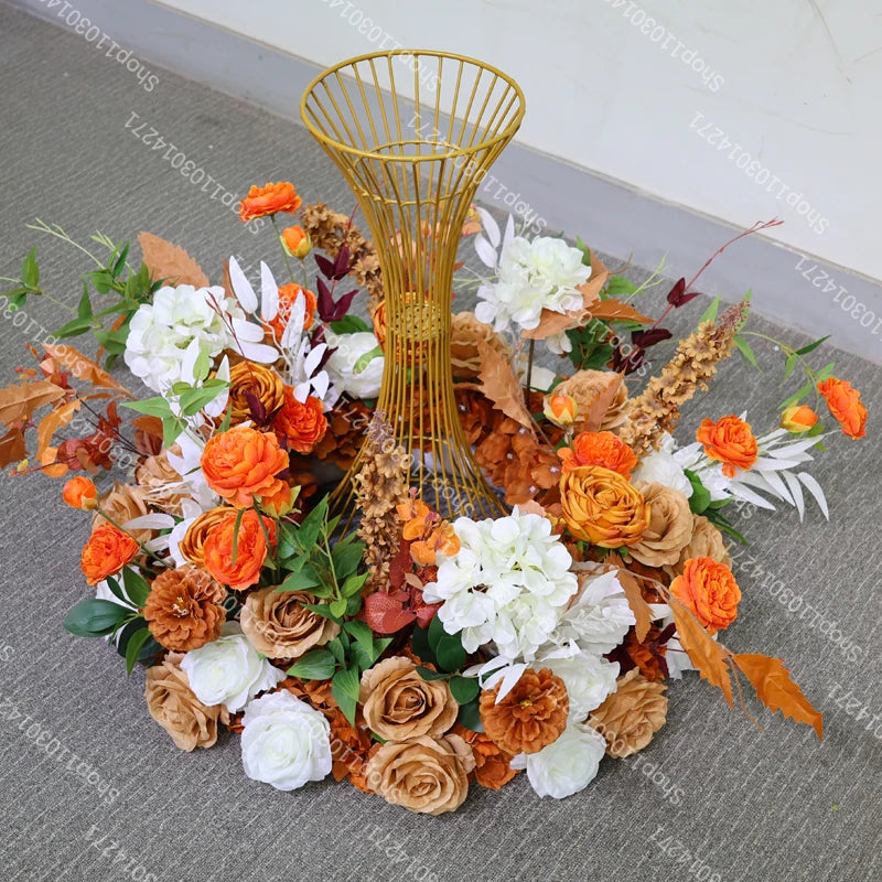 70/50/40/30/20cm New Wedding Table Centerpiece Flower Wreath, Candlestick Decor, Rose, Green Leaf, Floral Arrangement, Christmas