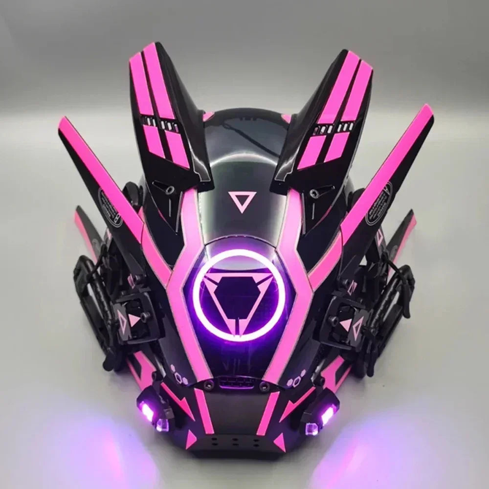 Cyberpunk Helmet Shinobi Mask Robot Samurai Mask Cosplay Techwear Cyber Punk Hi-Tech Helmet Armor Futuristic Toys Christmas Gift