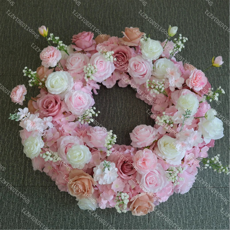 70/50/40/30/20cm New Wedding Table Centerpiece Flower Wreath, Candlestick Decor, Rose, Green Leaf, Floral Arrangement, Christmas