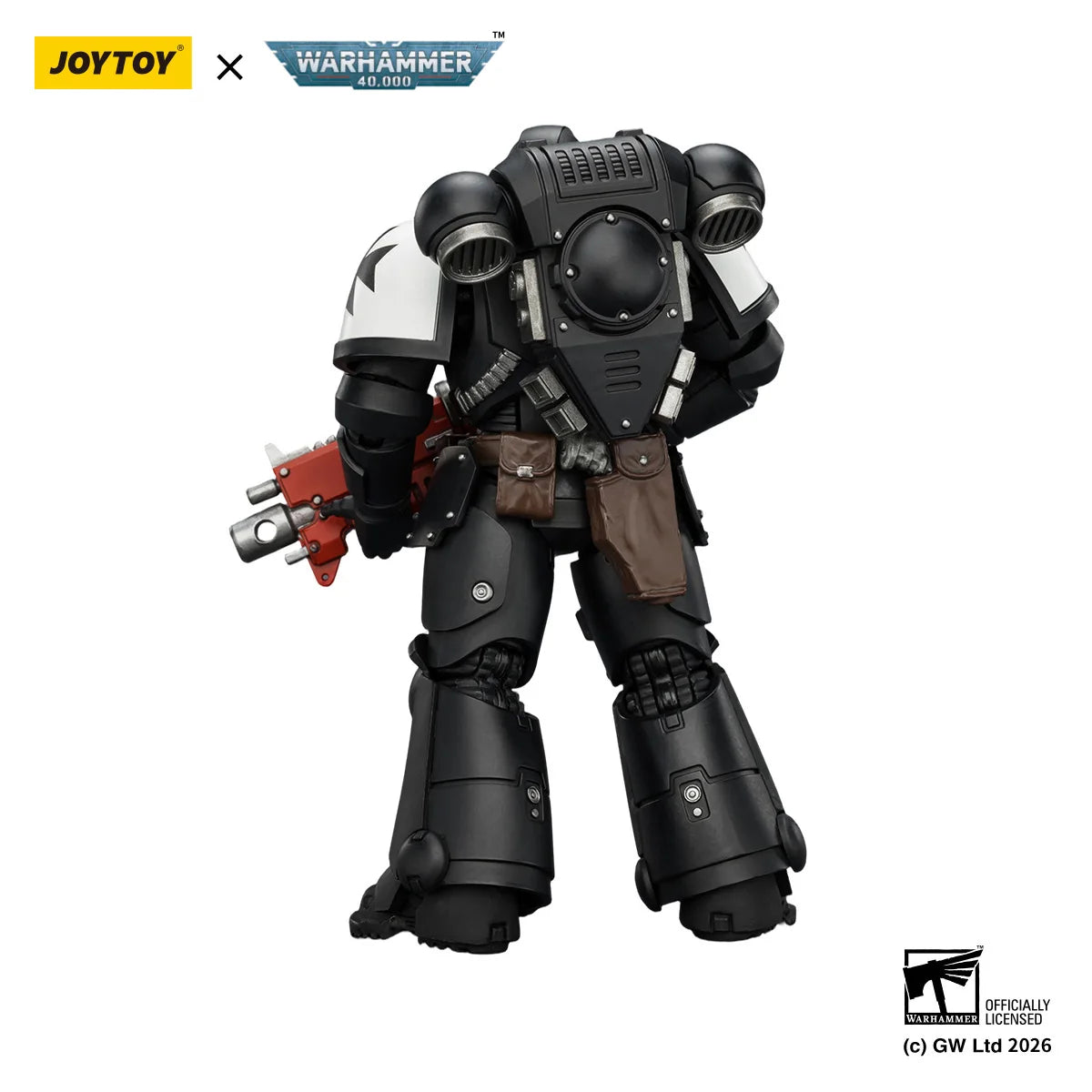 JOYTOY Warhammer 40,000 1/18 Action Figure Black Templars Intercessor with Bolt Rifle, Bolt Pistol and Chainsword Model