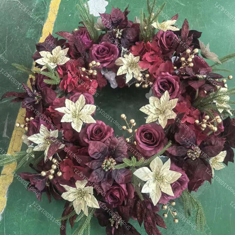 70/50/40/30/20cm New Wedding Table Centerpiece Flower Wreath, Candlestick Decor, Rose, Green Leaf, Floral Arrangement, Christmas
