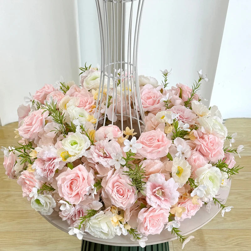 70/50/40/30/20cm New Wedding Table Centerpiece Flower Wreath, Candlestick Decor, Rose, Green Leaf, Floral Arrangement, Christmas