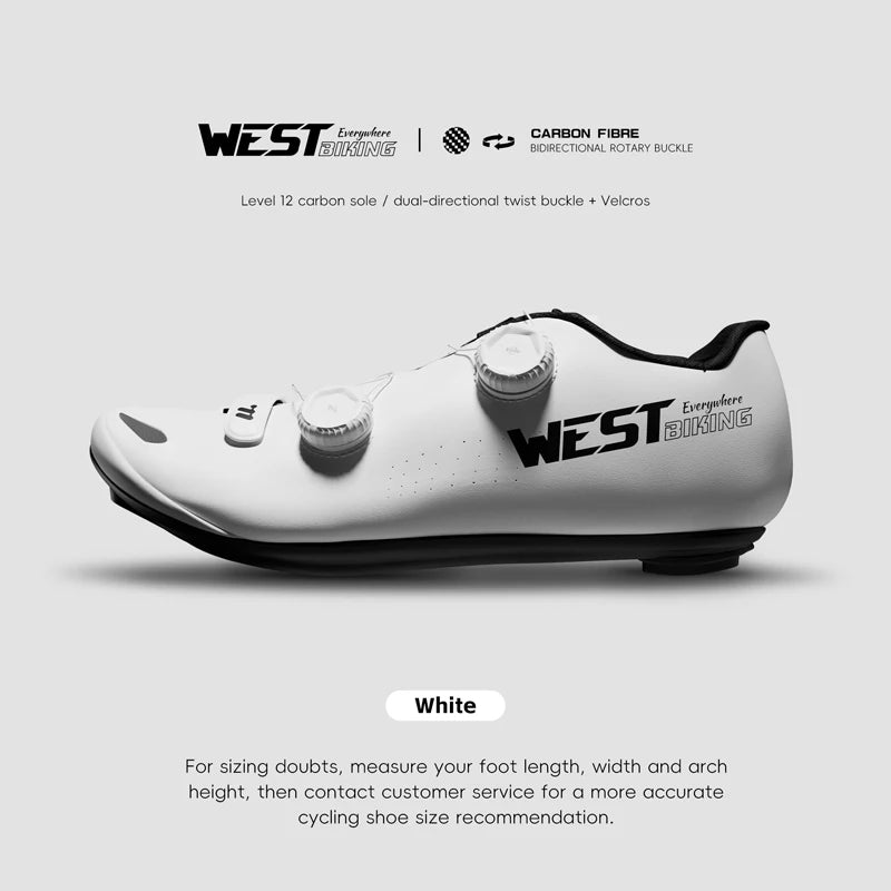 WEST BIKING Road Cycling Shoes Spd Speed Cycling Sneaker Cleat Shoes Bike Outdoor Footwear Self-Locking Cycling Flat Pedal Shoes