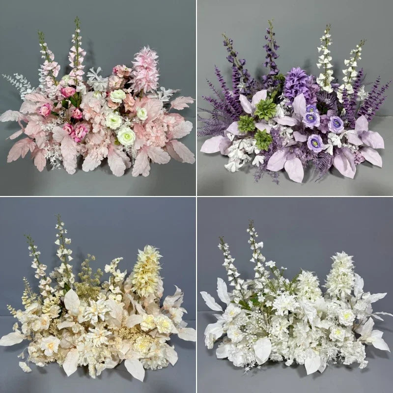 Simulation Wedding Silk Flower Earth Row Flower High Flower Stage Wedding Road Huide Event Party Layout Floor Flower Arrangement