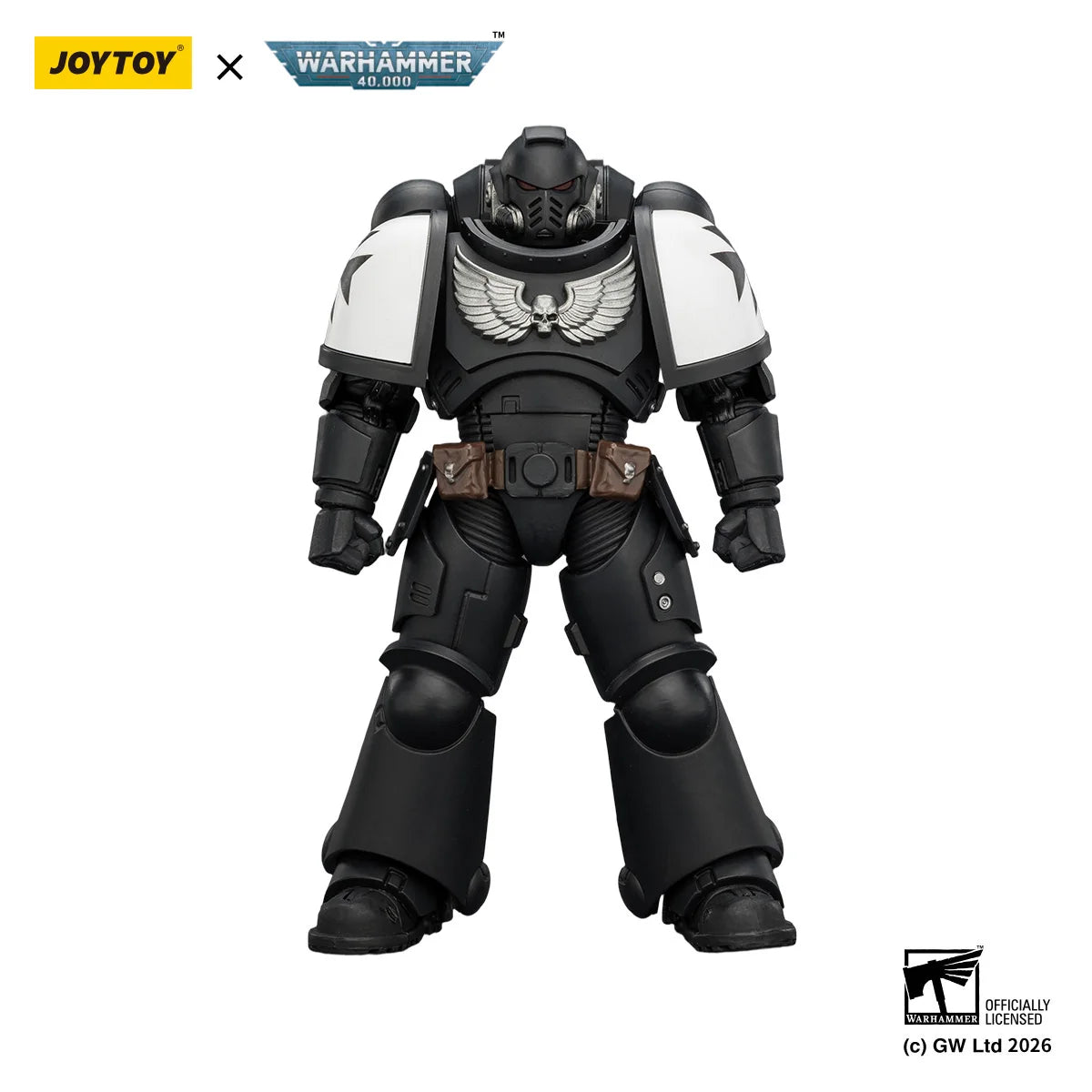 JOYTOY Warhammer 40,000 1/18 Action Figure Black Templars Intercessor with Bolt Rifle, Bolt Pistol and Chainsword Model