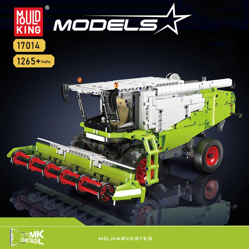 Mould King 17014 Technical Car Building Block The Remote Control Harvester Model Assembly Truck Bricks Toys Kids Christmas Gift
