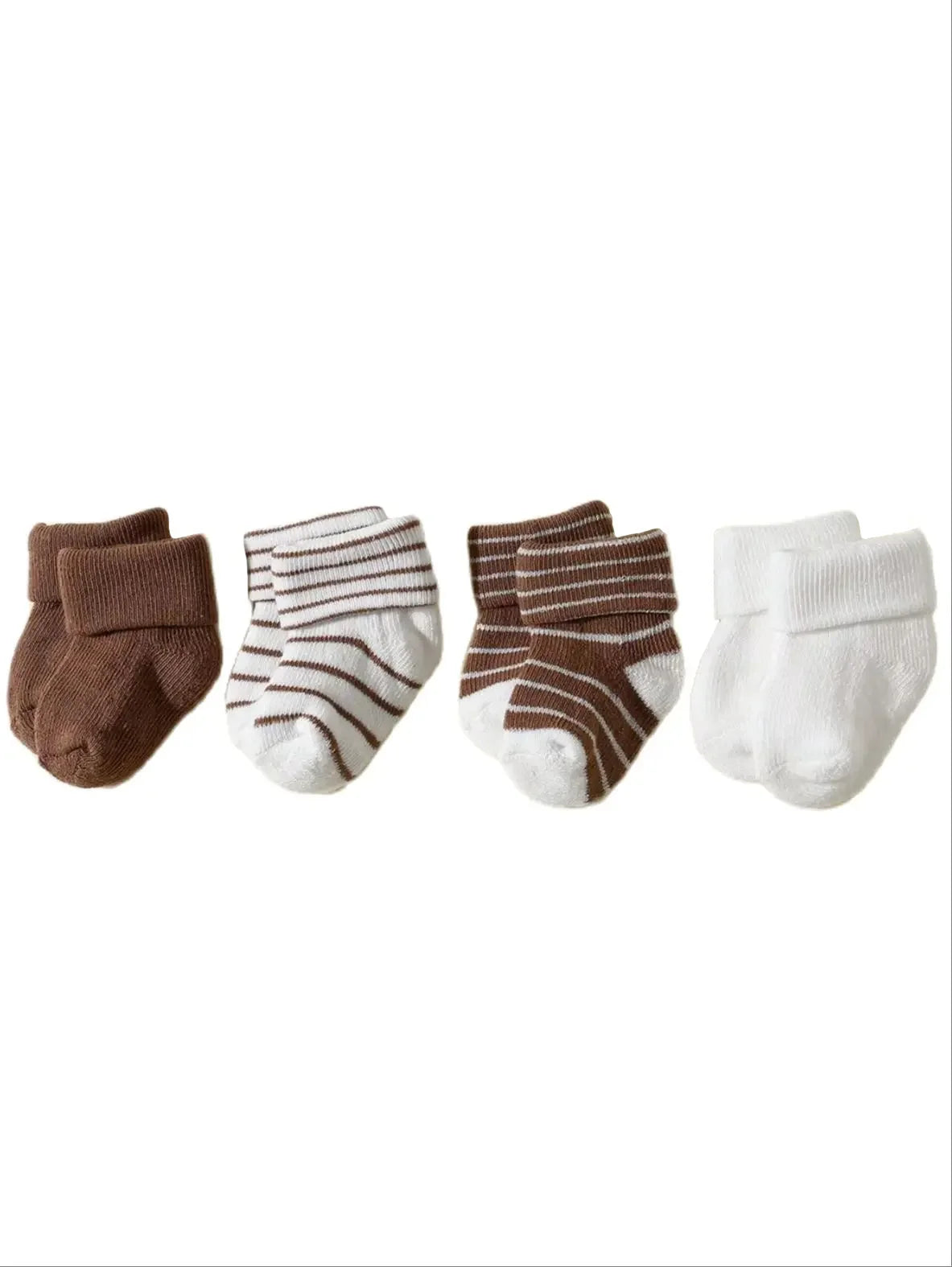4 Pairs Baby Socks 0-12 Months, Non-Slip Infant Soft Socks for Boys and Girls, Newborn Baby Cute Ankle Socks Spring and Autumn