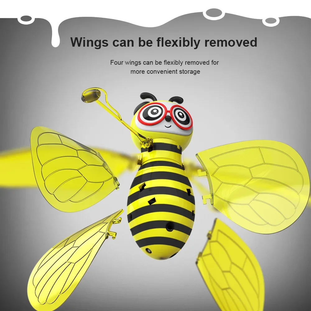 Little Bee Flying Vehicle Aircraft Gesture Sensing Vehicle Flying Helicopter Lights Children's Toys Birthday Gift Christmas