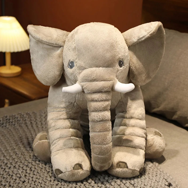 1PC 40cm 60cm Cute Plush Elephant Doll Toy Kids Play Back Cushion Cute Stuffed Elephant Child Accompany Doll Girl Christmas Gift