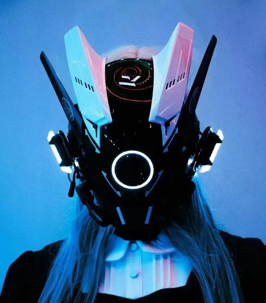 Cyberpunk Helmet Shinobi Mask Robot Samurai Mask Cosplay Techwear Cyber Punk Hi-Tech Helmet Armor Futuristic Toys Christmas Gift