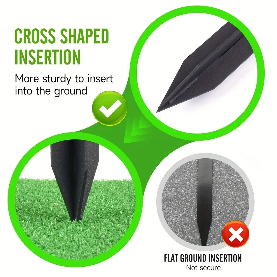 Iron Ground Insertion Double-Sided Rotating Target with Dual 360 Degree Rotating Heads, Used for Slingshot, Air Gun Practice Shooting, Outdoor Entertainment
