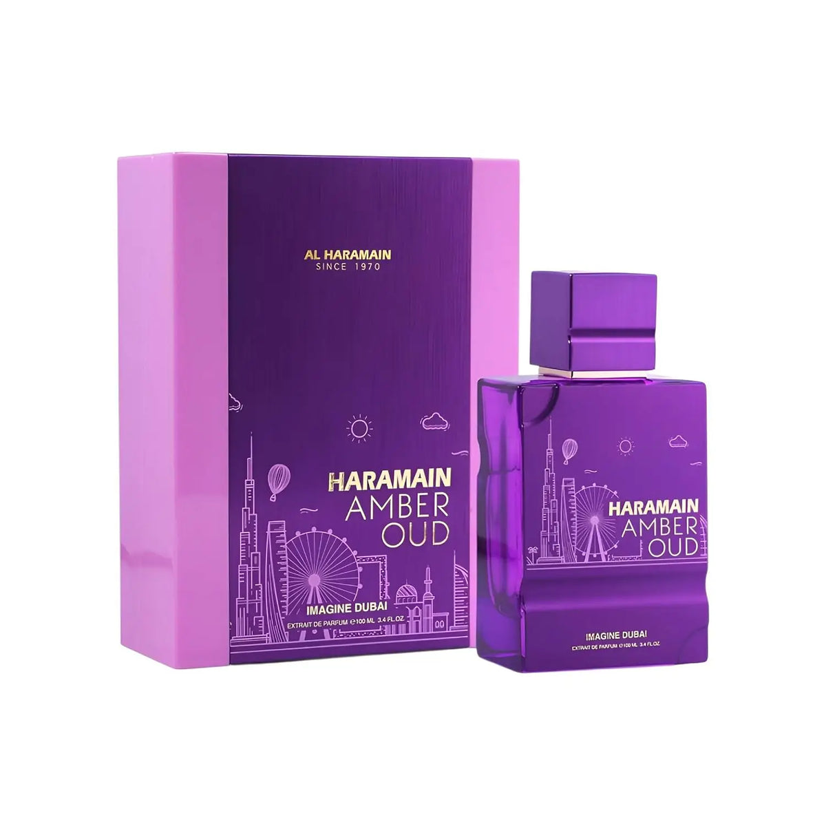 Al Haramain Amber Oud Imagine Dubai Extrait De Parfum Spray for Unisex – Warm Oriental Amber, Oud & Woody Scent, Powerful Long-Lasting Sillage, Perfect Eid & Anniversary Gift, 3.4 Fl oz / 100 ml